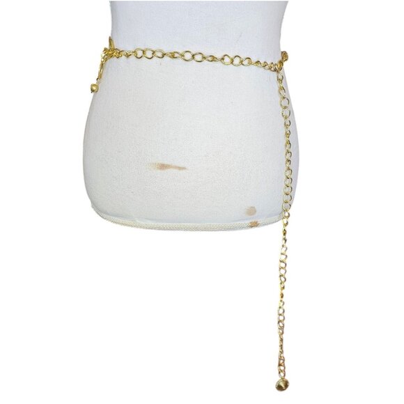 Gold Tone Metal Chain Waist Belt‎ Charm Up To 45\